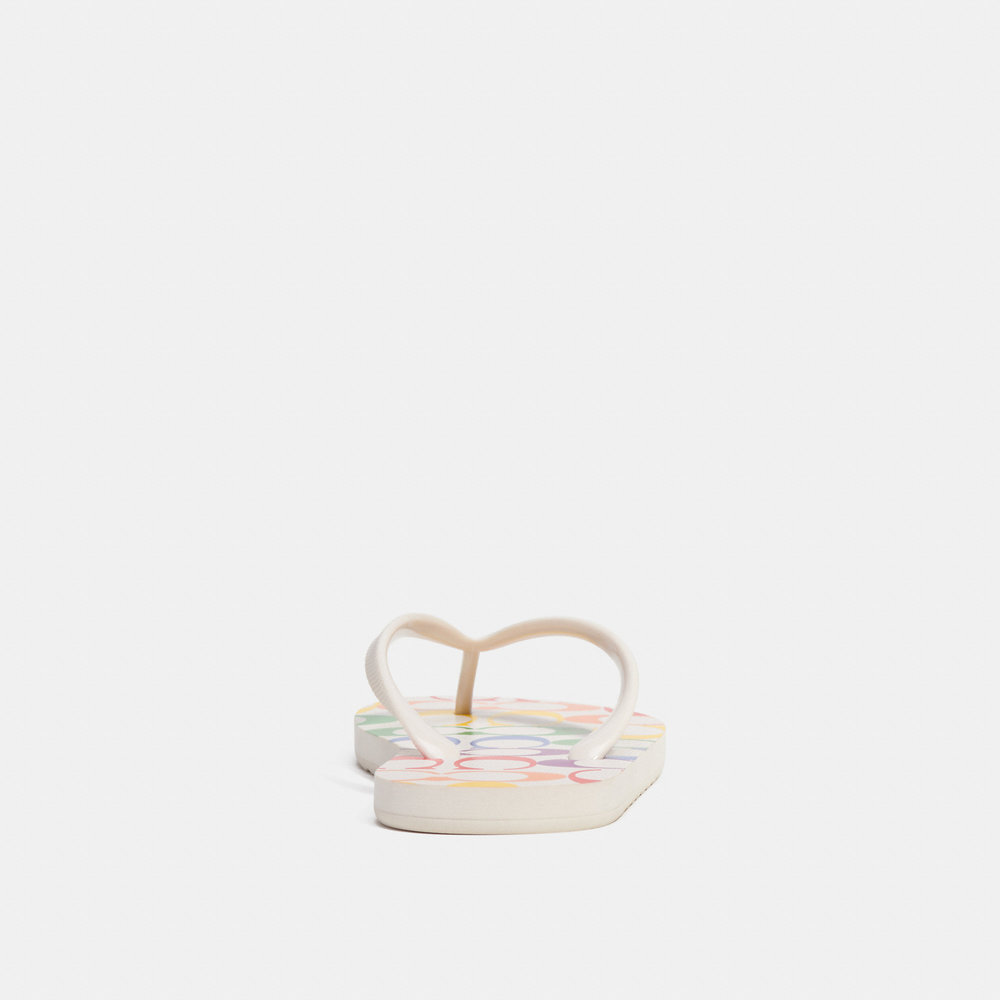 Coach Multicolor Signature Print Flip Flop Sandals - Picture 4 of 6